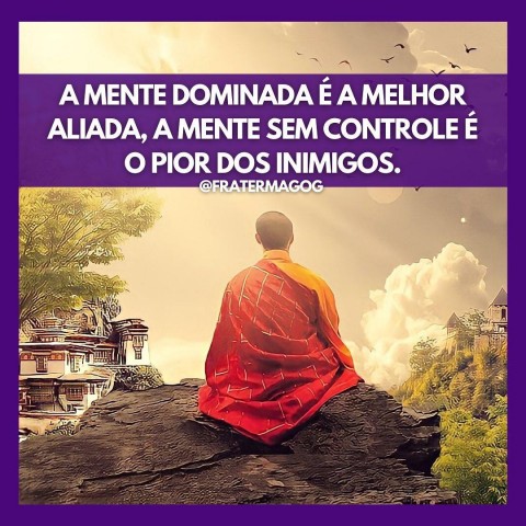 A MENTE DOMINADA É A MELHOR ALIADA, A MENTE SEM CONTROLE É O PIOR DOS INIMIGOS